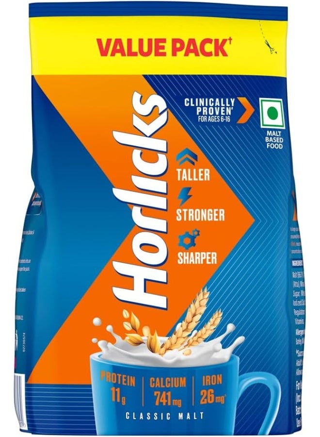 Horlicks Health And Nutrition Drink - 750 G Refill Pack (Classic Malt) - Image 1